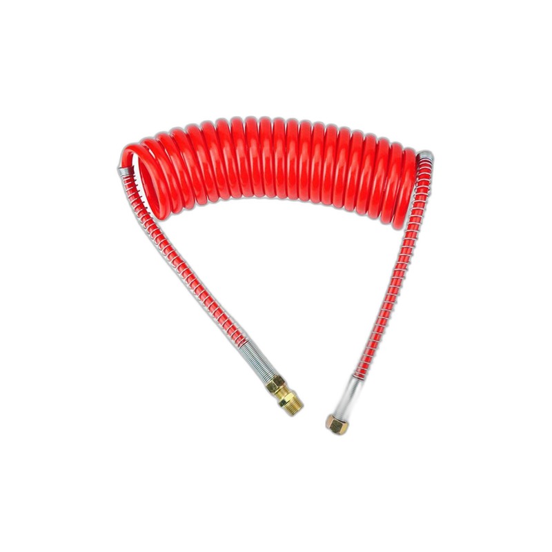 Spiral Nylon Hose Assembly (Red, dual end)